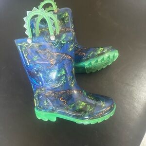 Western Chief light up Dinosaur Adventure Boots - Blue and Green